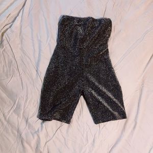Grey Glitter Bandeau Unitard Brand NEW!